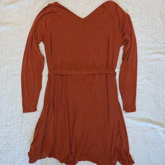 White Birch soft swing stretchy rust swing dress XL - Picture 4 of 6